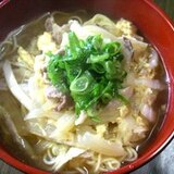 旬の白菜＆豆板醤＆甜麺醤(味噌)で辛玉ラーメン！